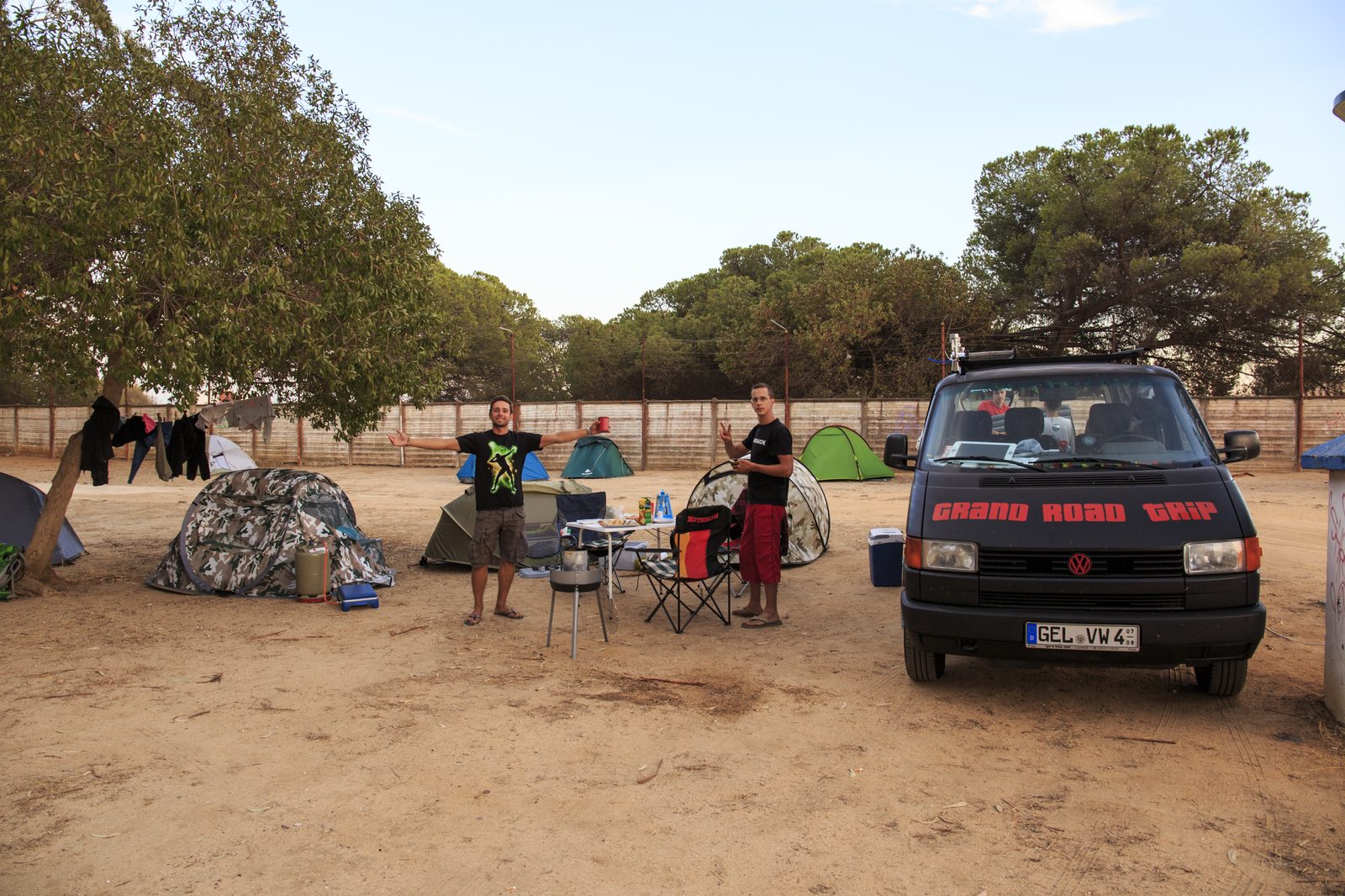 Angekommen am Campingplatz in Lagos