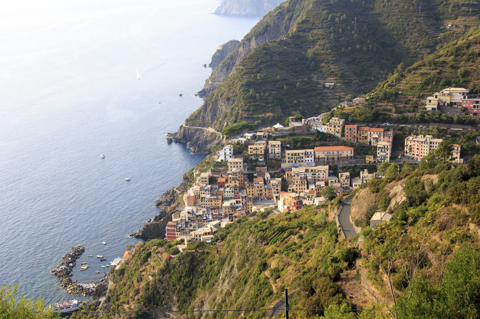 Blick auf Riomaggiore in den Cinque Terre