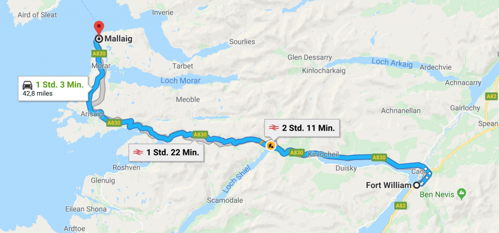 Der Jacobite – die Strecke zwischen Fort William und Mallaig
