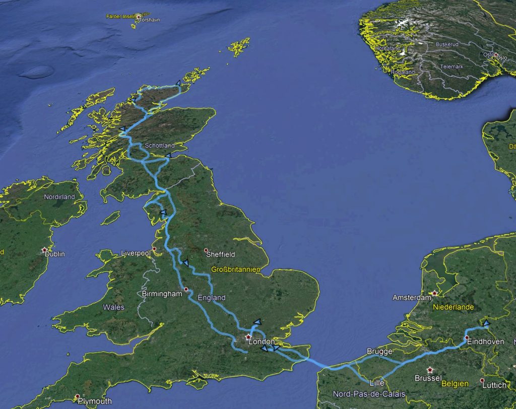 Die Route: Schottland 2018
